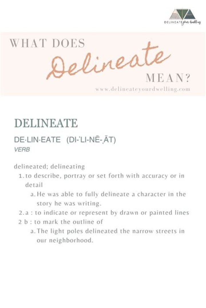 Does delineate mean outline?