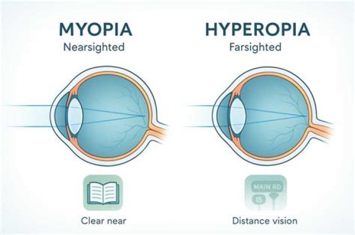 Does hyperopia affect myopia?