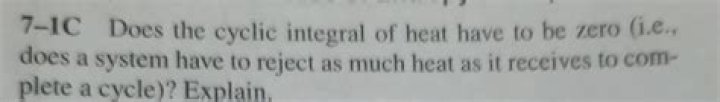 Does the cyclic integral of heat have to be zero?