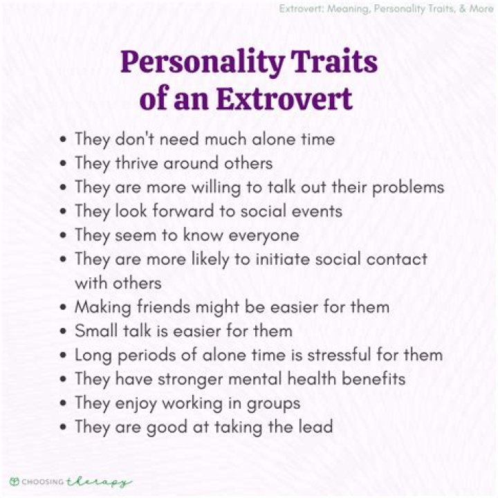 Has an extroverted personality?