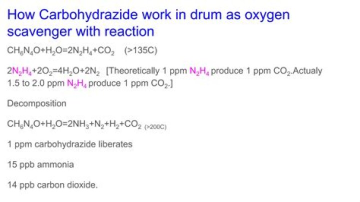 How does carbohydrazide work?