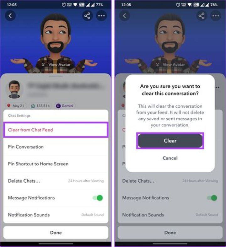 How to find cleared conversations on snapchat?