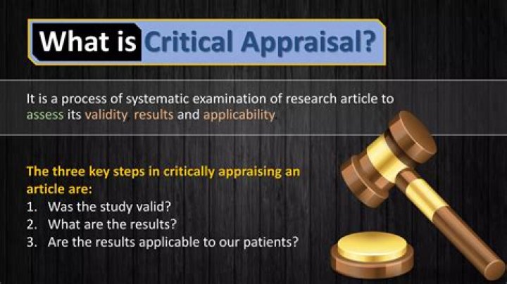 In a critical appraisal?