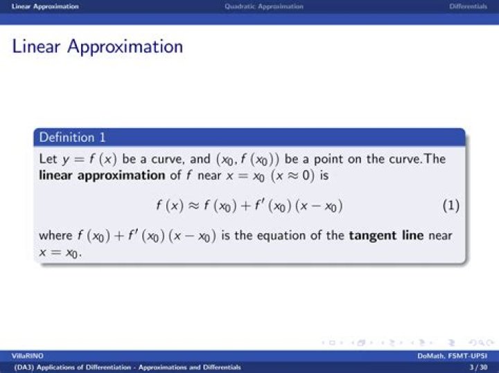 Is linear approximation the same as linearization?