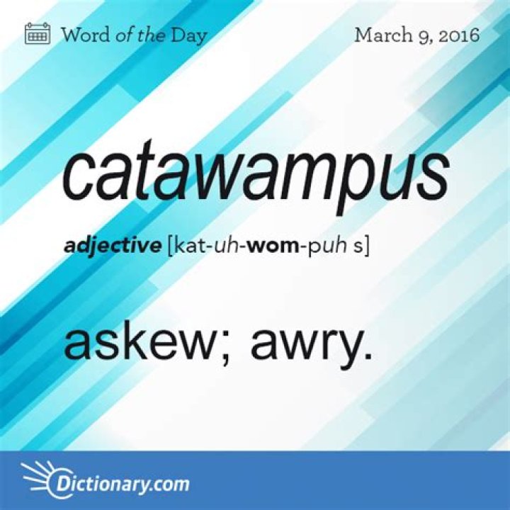 Is there such a word as catawampus?