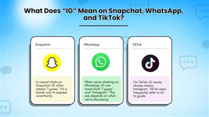 On snapchat what does ig mean?