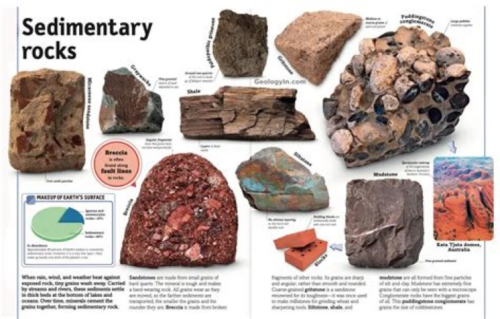 Were are sedimentary rocks found?