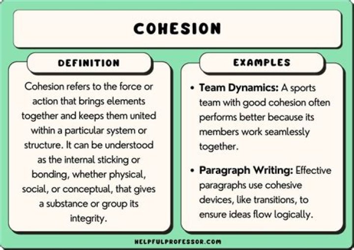 What does cohesive mean?