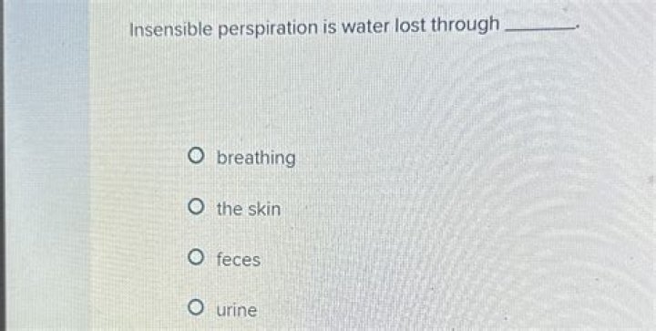 What is insensible perspiration quizlet?