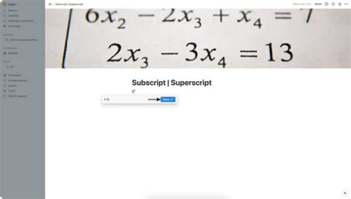 Whats a subscript in math?