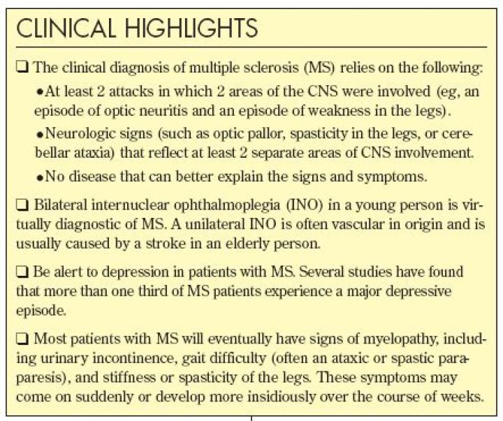 When should you suspect multiple sclerosis?