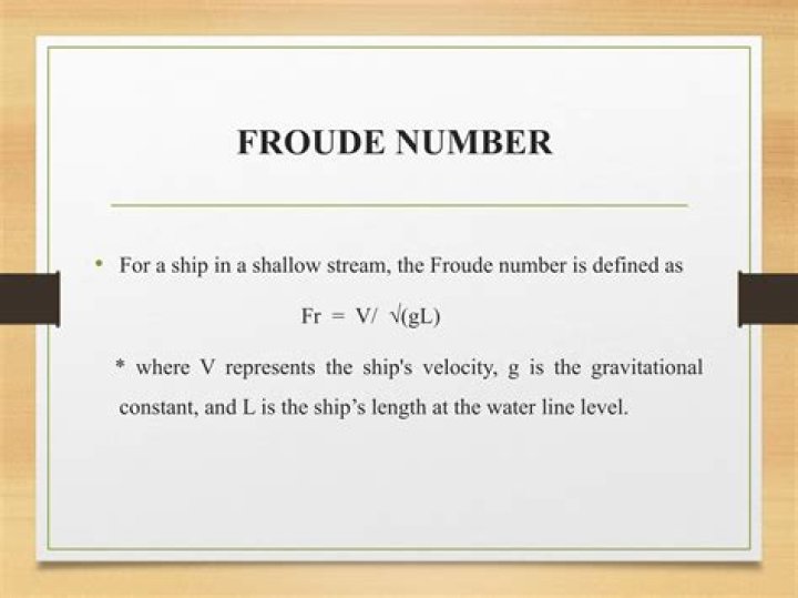 Where froude number is used?