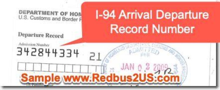 Where is i-94 arrival-departure record number?