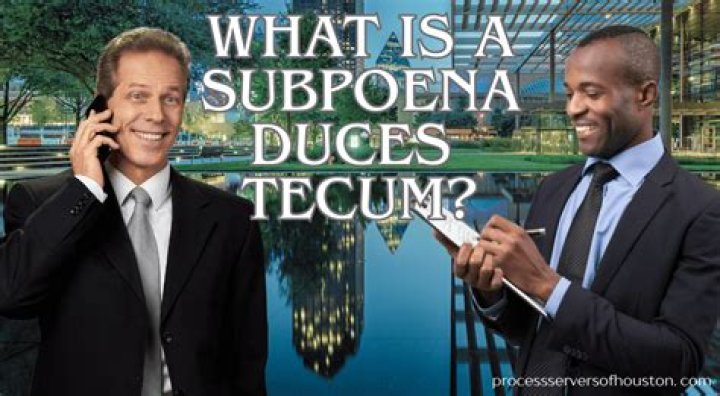 Will subpoena duces tecum?